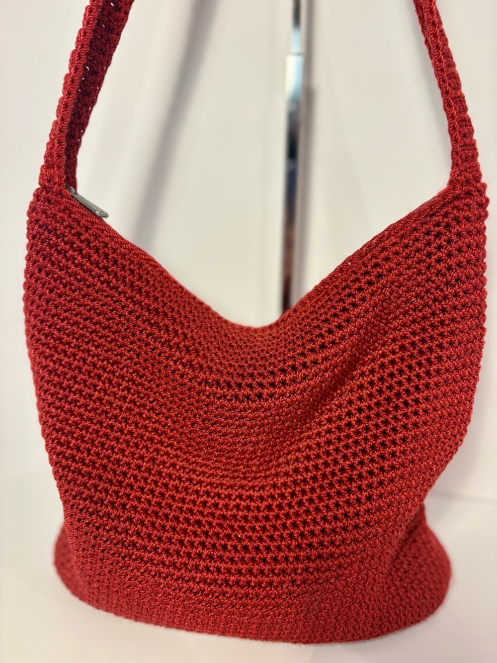The Sak Red Crochet Shoulder Bag